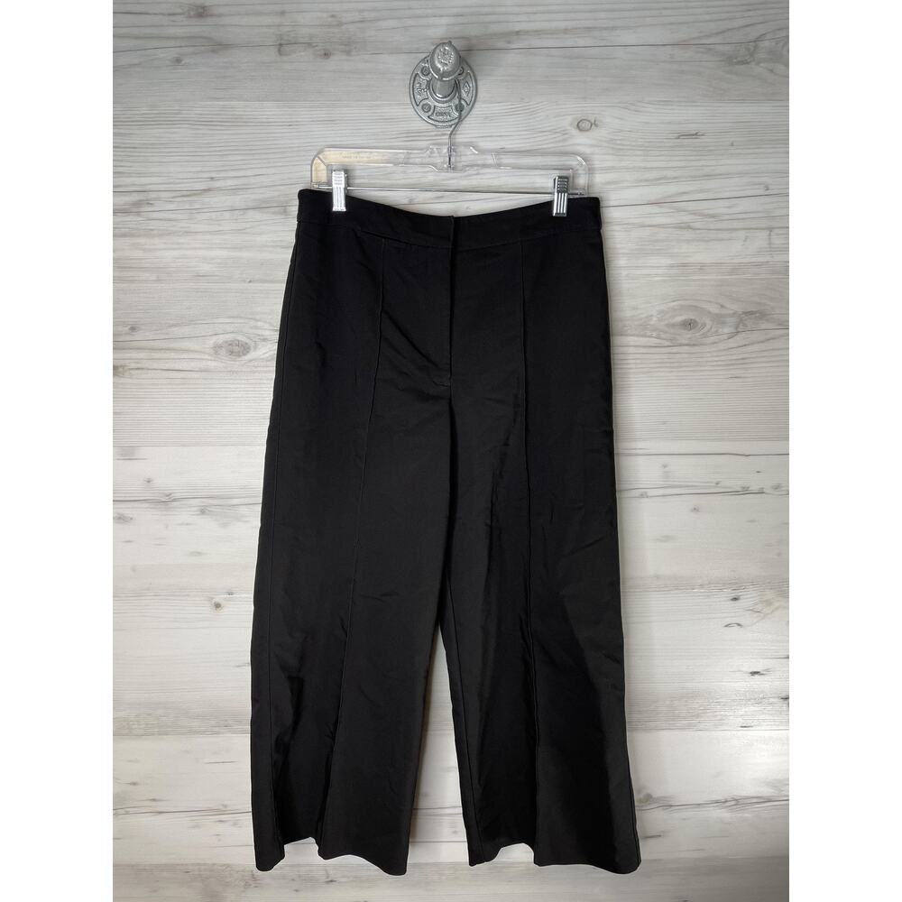 Cynthia Rowley Pants Womens 8 Black Cropped Stretch Ankle Zip Hook Dress Work
